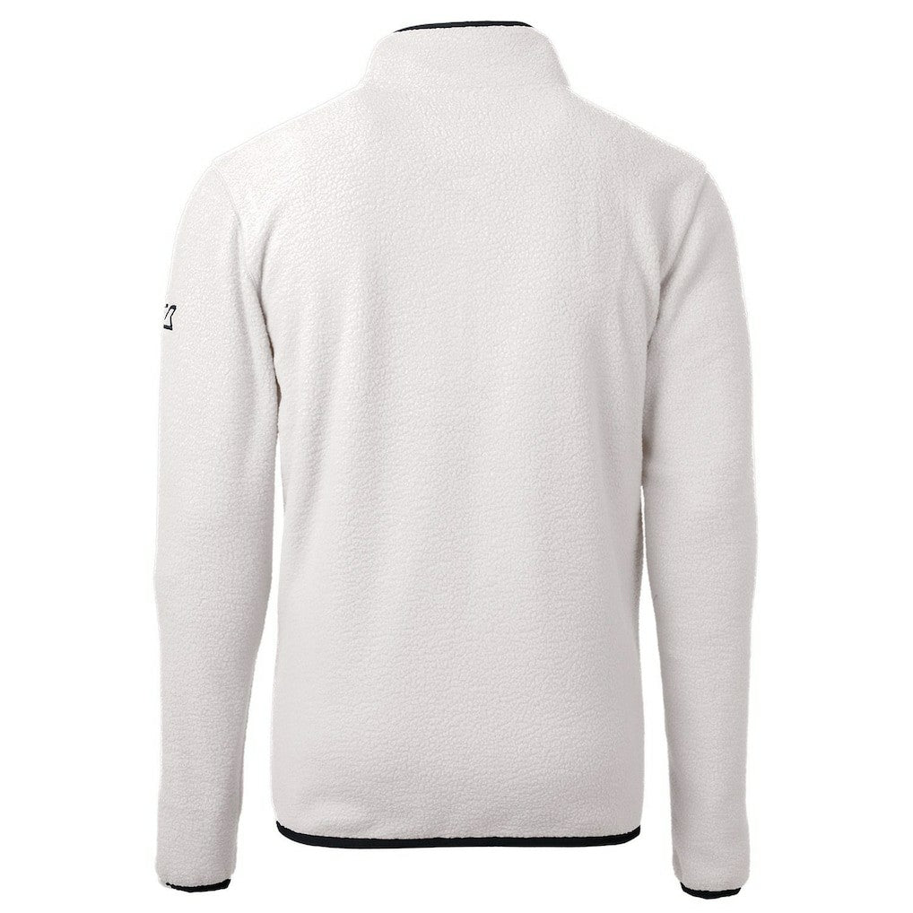 Chicago Bears Cutter & Buck Throwback Eco Sherpa Fleece Quarter-Zip Pullover Jacket - White Pullover