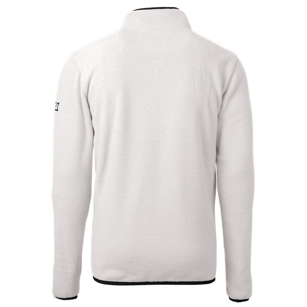Chicago Bears Cutter & Buck Throwback Eco Sherpa Fleece Quarter-Zip Pullover Jacket - White Pullover
