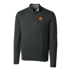 Cincinnati Bengals Cutter & Buck Throwback Logo Lakemont Tri-Blend Quarter-Zip Pullover Sweater - Heather Charcoal Pullover