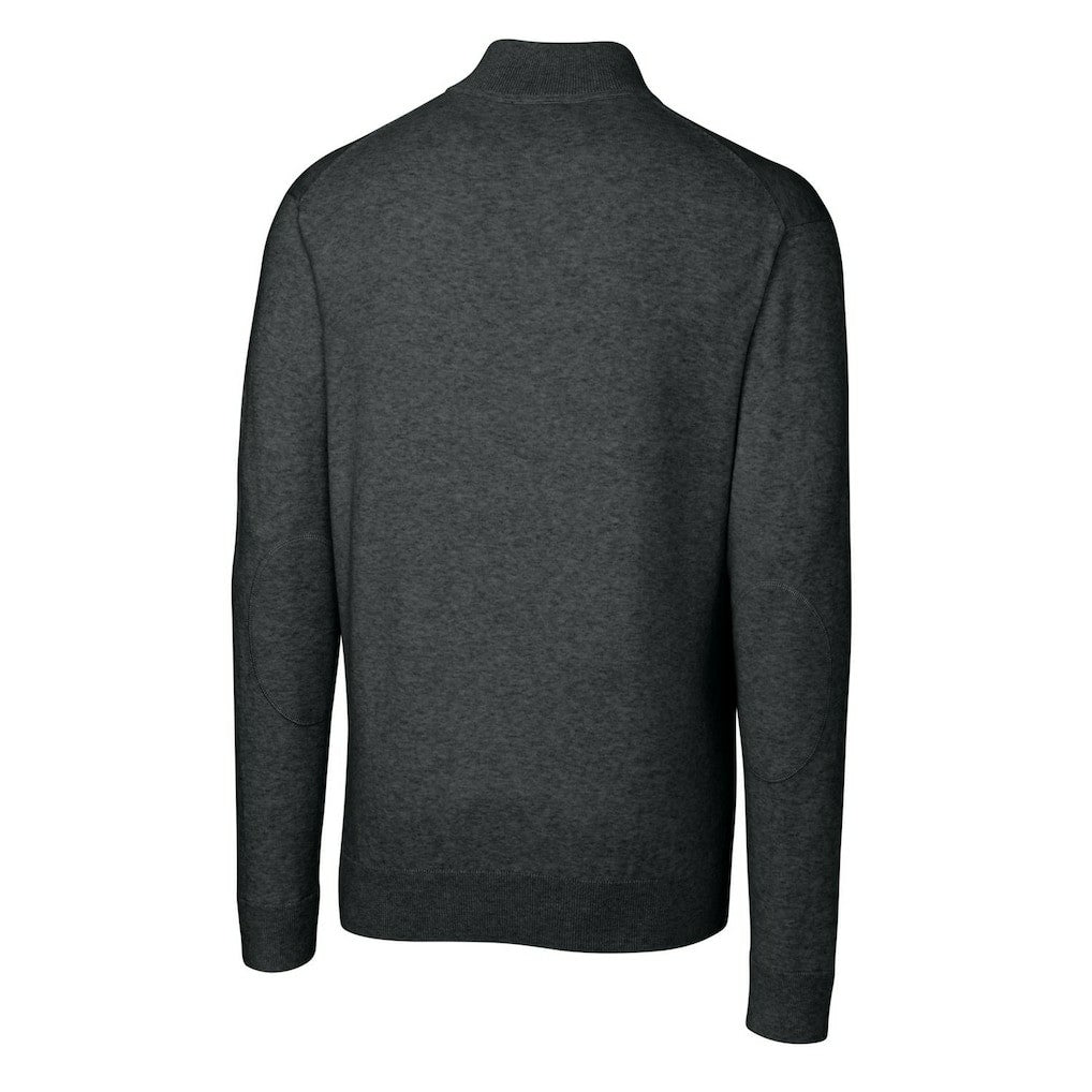 Cincinnati Bengals Cutter & Buck Throwback Logo Lakemont Tri-Blend Quarter-Zip Pullover Sweater - Heather Charcoal Pullover