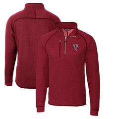 Atlanta Falcons Cutter & Buck Mainsail Sweater-Knit Half-Zip Pullover Jacket - Red Pullover