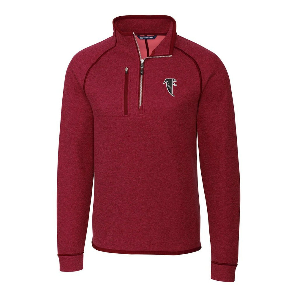 Atlanta Falcons Cutter & Buck Mainsail Sweater-Knit Half-Zip Pullover Jacket - Red Pullover