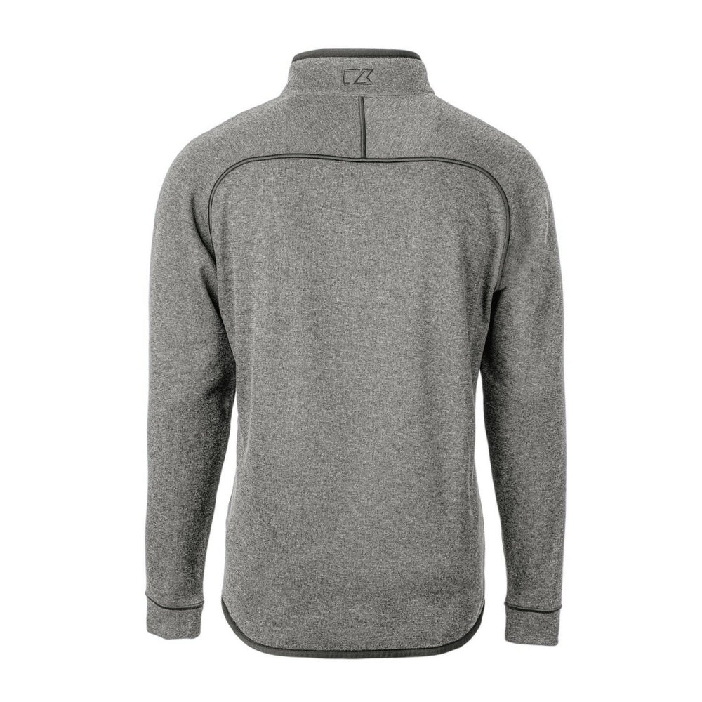 Detroit Lions Cutter & Buck Throwback Logo Mainsail Sweater-Knit Half-Zip Pullover Jacket - Heather Gray Pullover