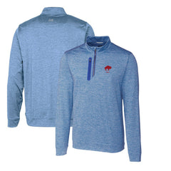 Buffalo Bills Cutter & Buck Stealth Heathered Throwback Logo Quarter-Zip Pullover Top - Royal Pullover