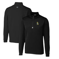 Green Bay Packers Cutter & Buck Throwback Logo Traverse Stretch Quarter-Zip Pullover Top - Black Pullover