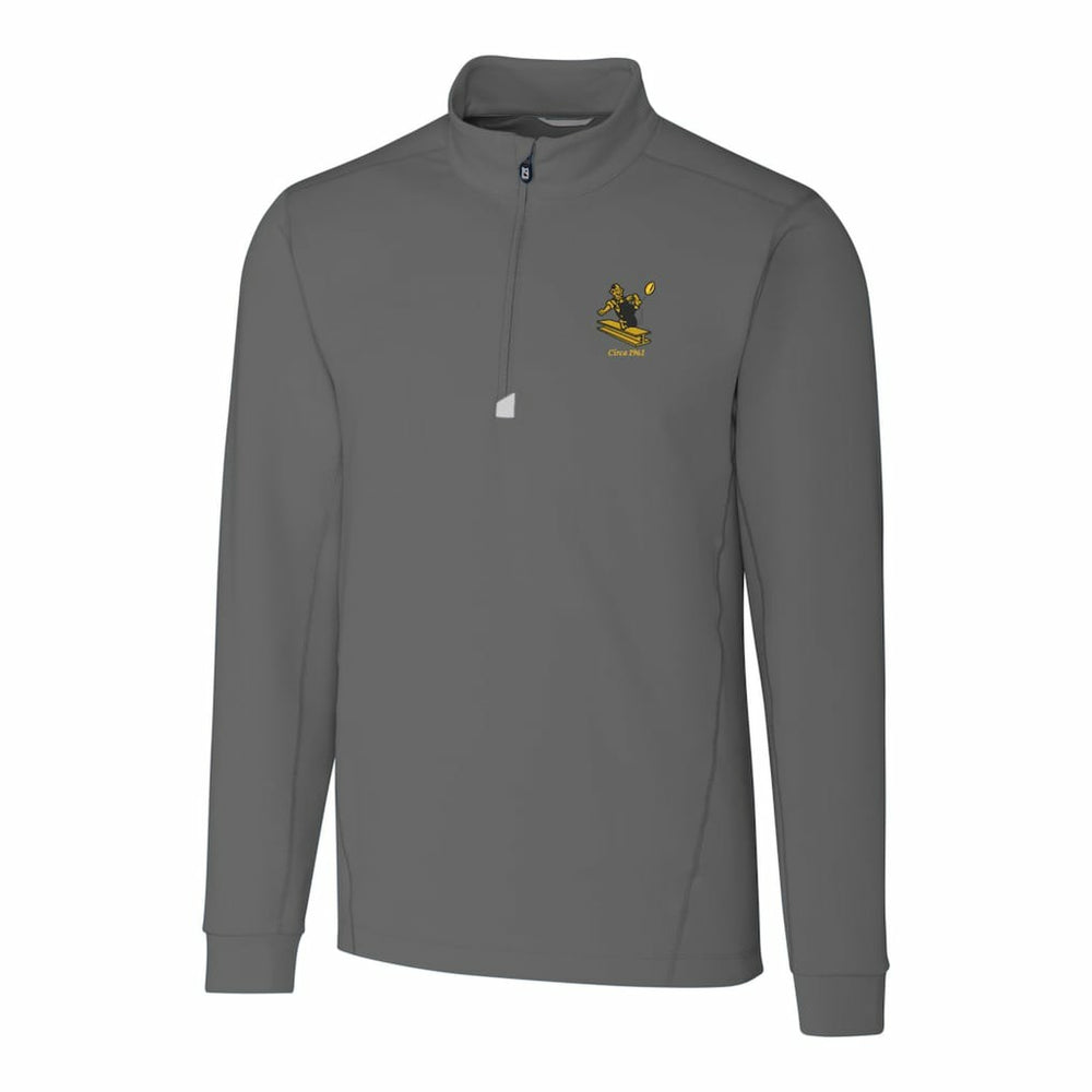 Pittsburgh Steelers Cutter & Buck Throwback Logo Traverse Stretch Quarter-Zip Pullover Top - Steel Pullover