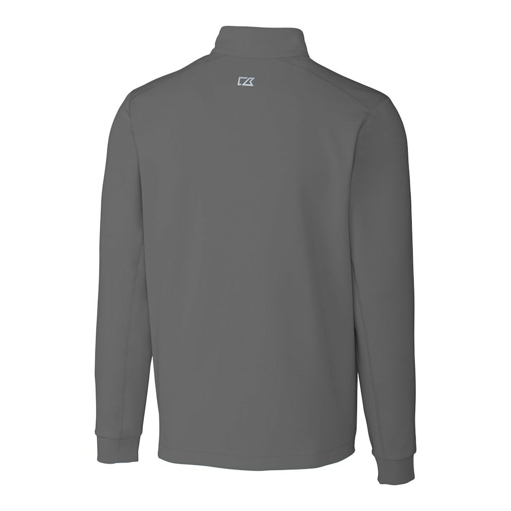 Cleveland Browns Cutter & Buck Throwback Logo Traverse Stretch Quarter-Zip Pullover Top - Steel Pullover