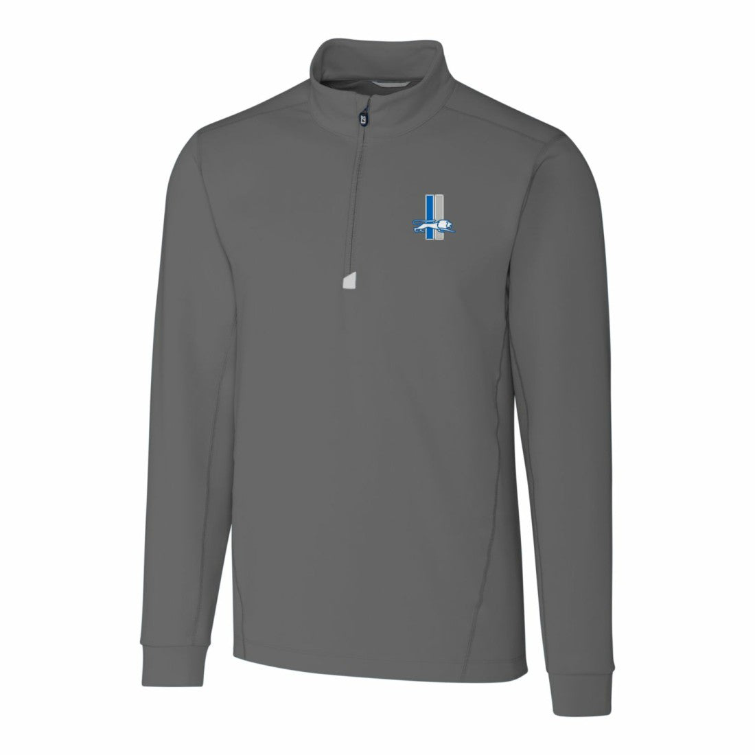 Detroit Lions Cutter & Buck Throwback Logo Traverse Stretch Quarter-Zip Pullover Top - Steel Pullover