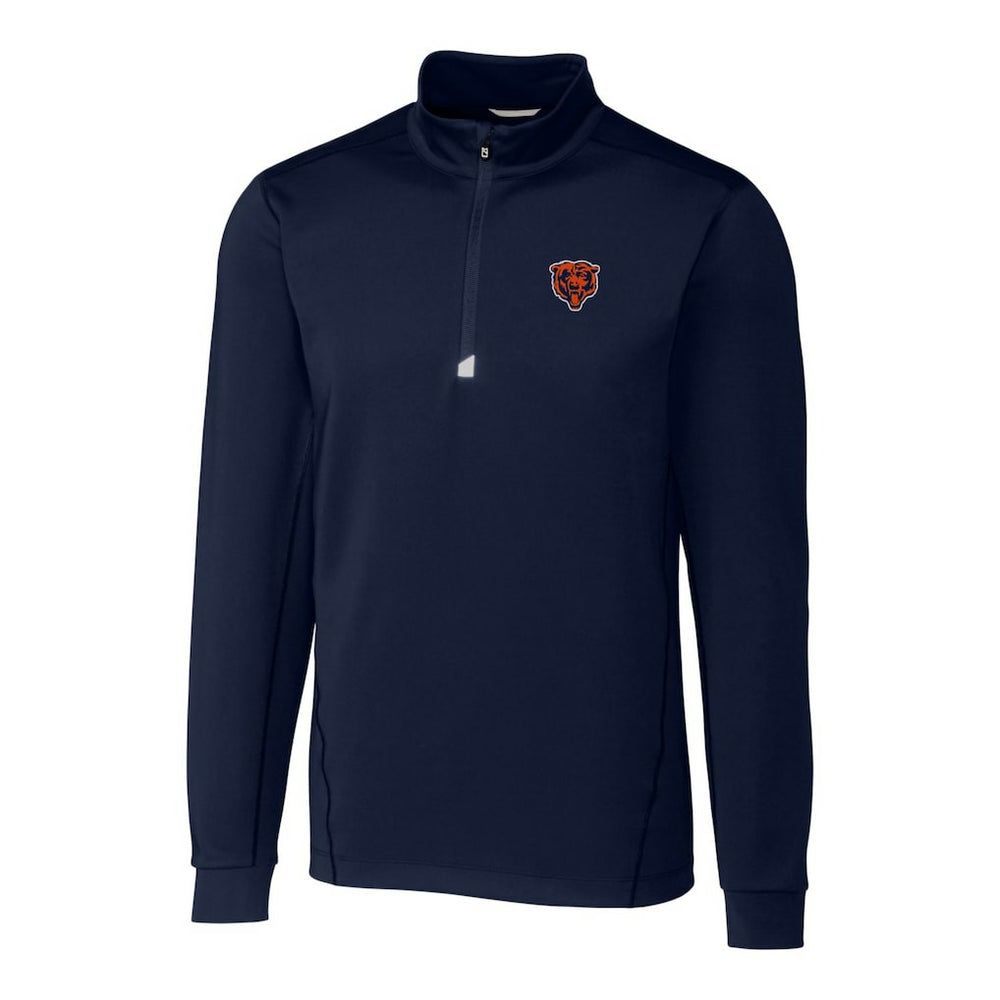 Chicago Bears Cutter & Buck Throwback Logo Traverse Stretch Quarter-Zip Pullover Top - Navy Pullover