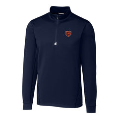 Chicago Bears Cutter & Buck Throwback Logo Traverse Stretch Quarter-Zip Pullover Top - Navy Pullover