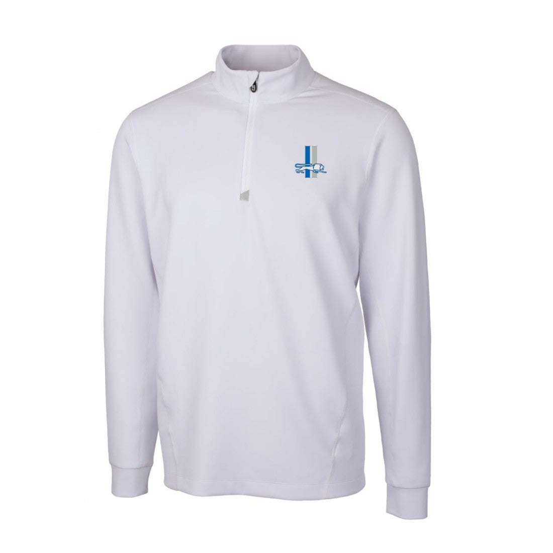 Detroit Lions Cutter & Buck Throwback Logo Traverse Stretch Quarter-Zip Pullover Top - White Pullover