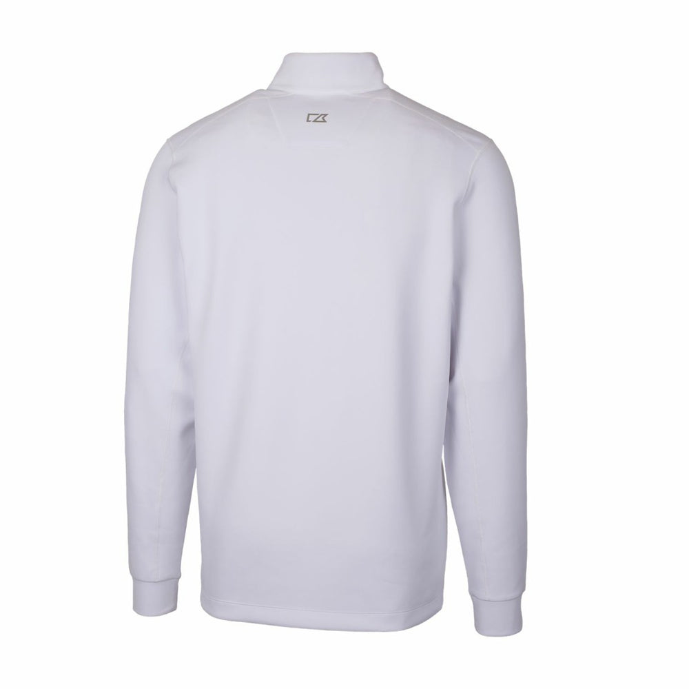 Detroit Lions Cutter & Buck Throwback Logo Traverse Stretch Quarter-Zip Pullover Top - White Pullover