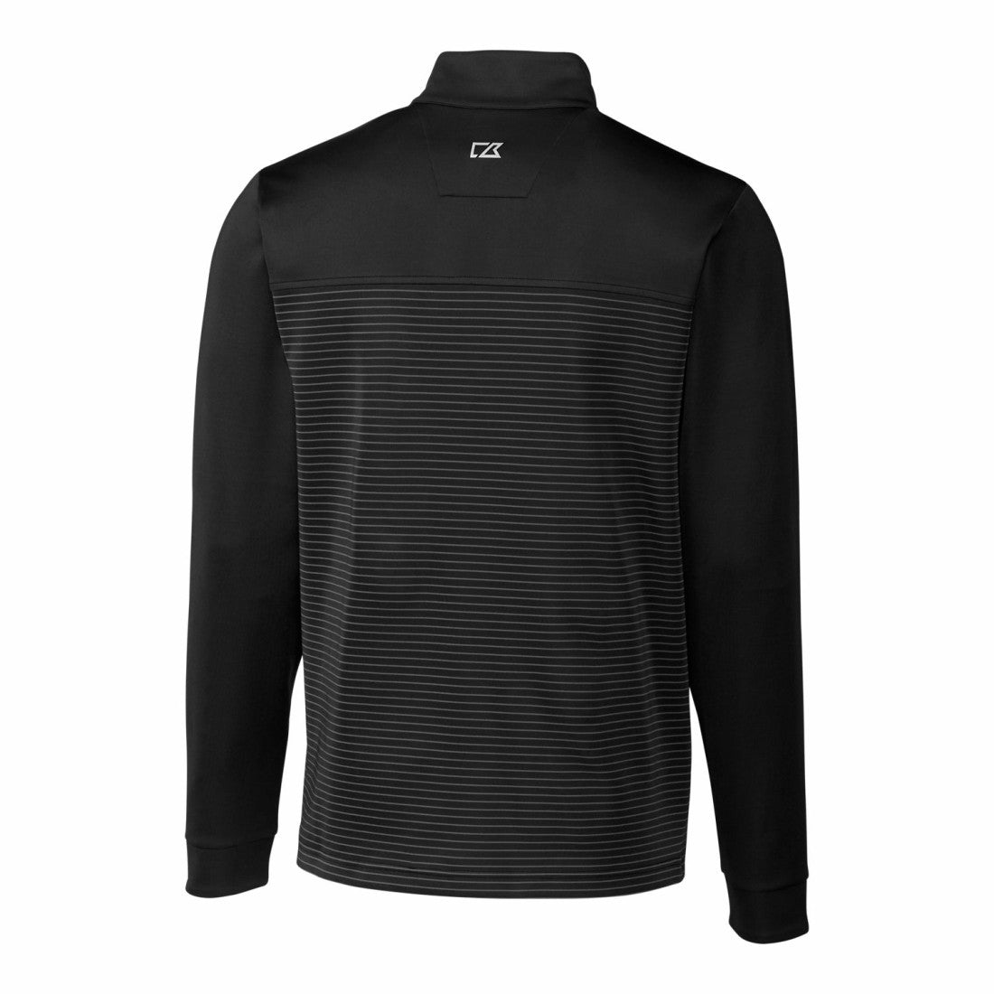 Detroit Lions Cutter & Buck Throwback Logo Traverse Stripe Stretch Quarter-Zip Pullover Top - Black Pullover