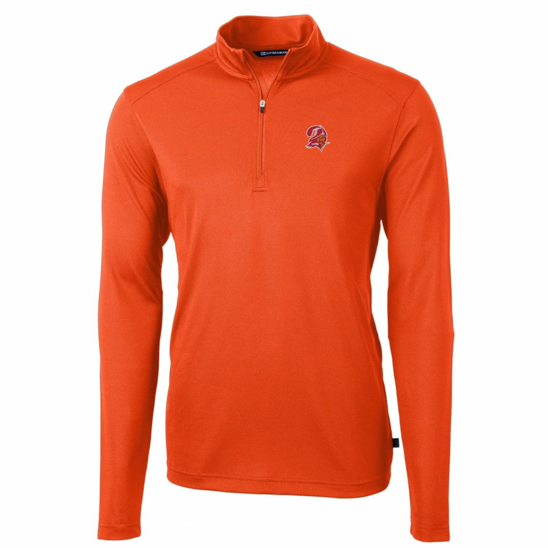 Tampa Bay Buccaneers Cutter & Buck Throwback Logo Virtue Eco Pique Recycled Quarter-Zip Pullover Top - Orange Pullover