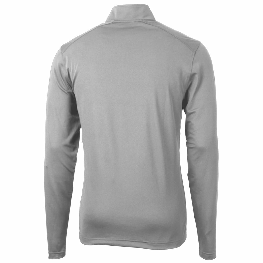 Chicago Bears Cutter & Buck Throwback Logo Virtue Eco Pique Recycled Quarter-Zip Pullover Top - Gray Pullover