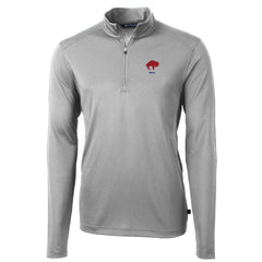 Buffalo Bills Cutter & Buck Throwback Logo Virtue Eco Pique Recycled Quarter-Zip Pullover Top - Gray Pullover