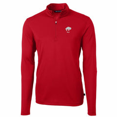 Buffalo Bills Cutter & Buck Throwback Logo Virtue Eco Pique Recycled Quarter-Zip Pullover Top - Red Pullover
