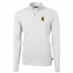 Pittsburgh Steelers Cutter & Buck Throwback Logo Virtue Eco Pique Recycled Quarter-Zip Pullover Top - White Pullover