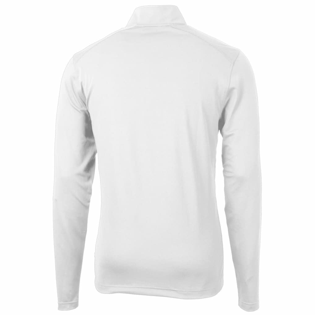 Buffalo Bills Cutter & Buck Throwback Logo Virtue Eco Pique Recycled Quarter-Zip Pullover Top - White Pullover