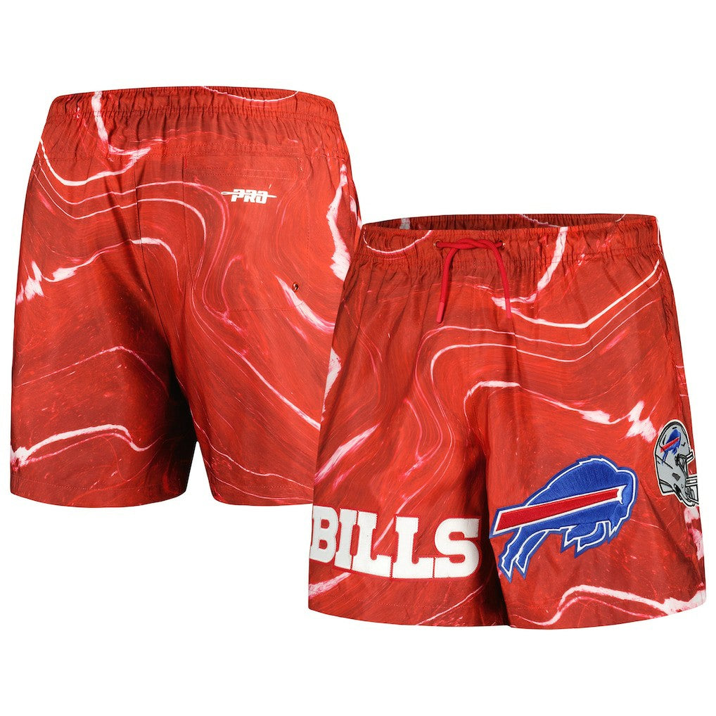 Buffalo Bills Pro Standard Allover Marble Print Shorts - Red Shorts