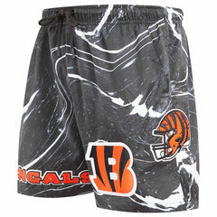 Cincinnati Bengals Pro Standard Allover Marble Print Shorts - Black Shorts