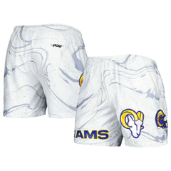 Los Angeles Rams Pro Standard Allover Marble Print Shorts - White Shorts