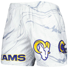 Los Angeles Rams Pro Standard Allover Marble Print Shorts - White Shorts