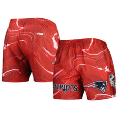 New England Patriots Pro Standard Allover Marble Print Shorts - Red Shorts