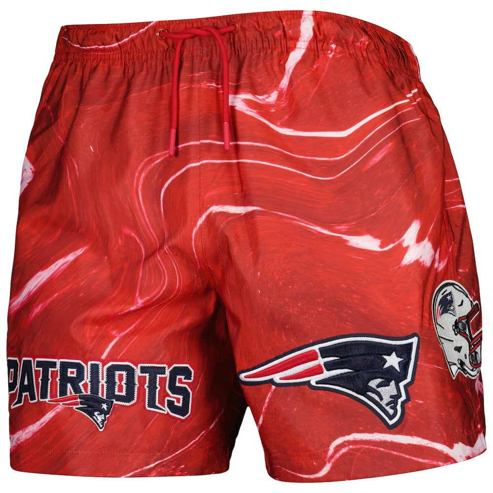 New England Patriots Pro Standard Allover Marble Print Shorts - Red Shorts