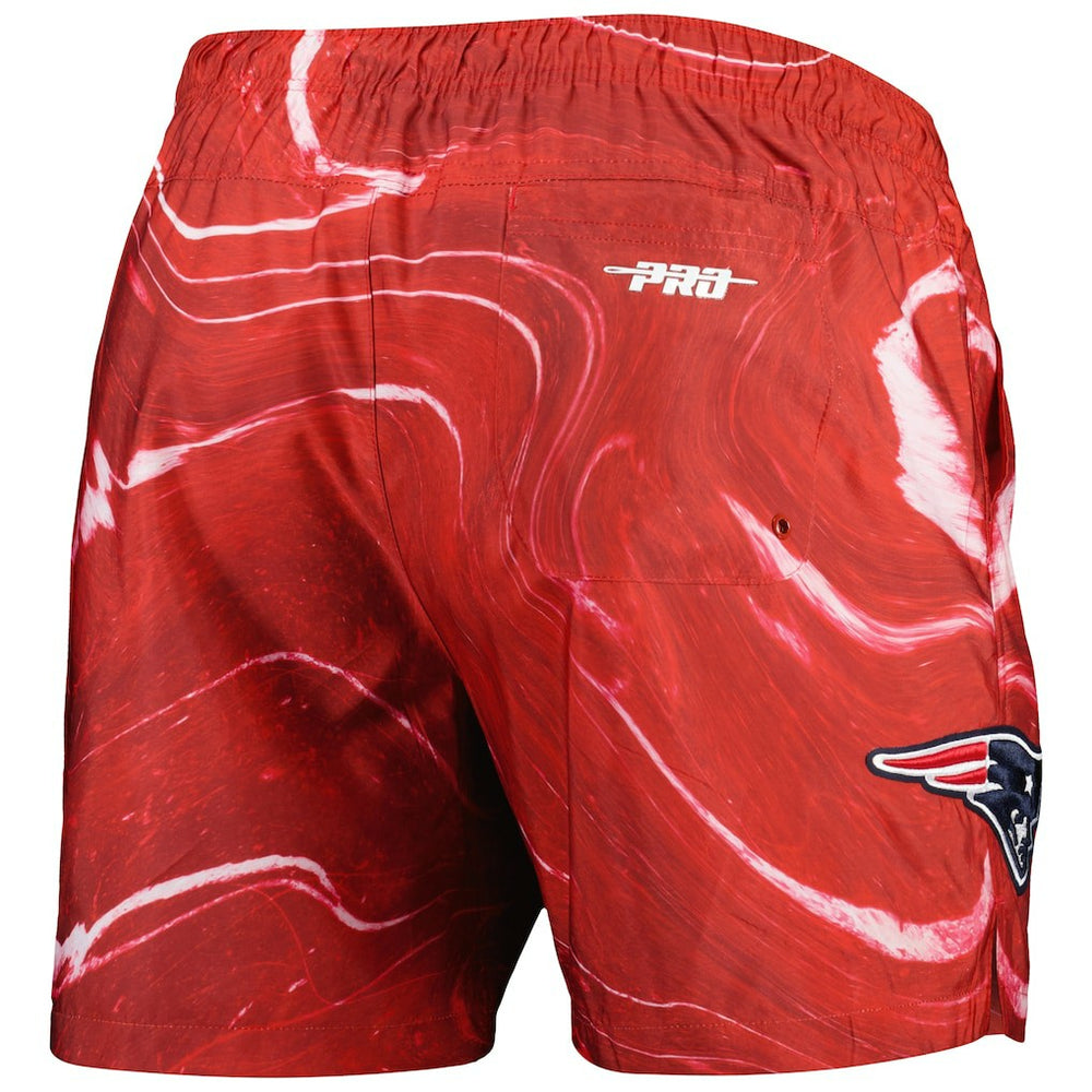 New England Patriots Pro Standard Allover Marble Print Shorts - Red Shorts