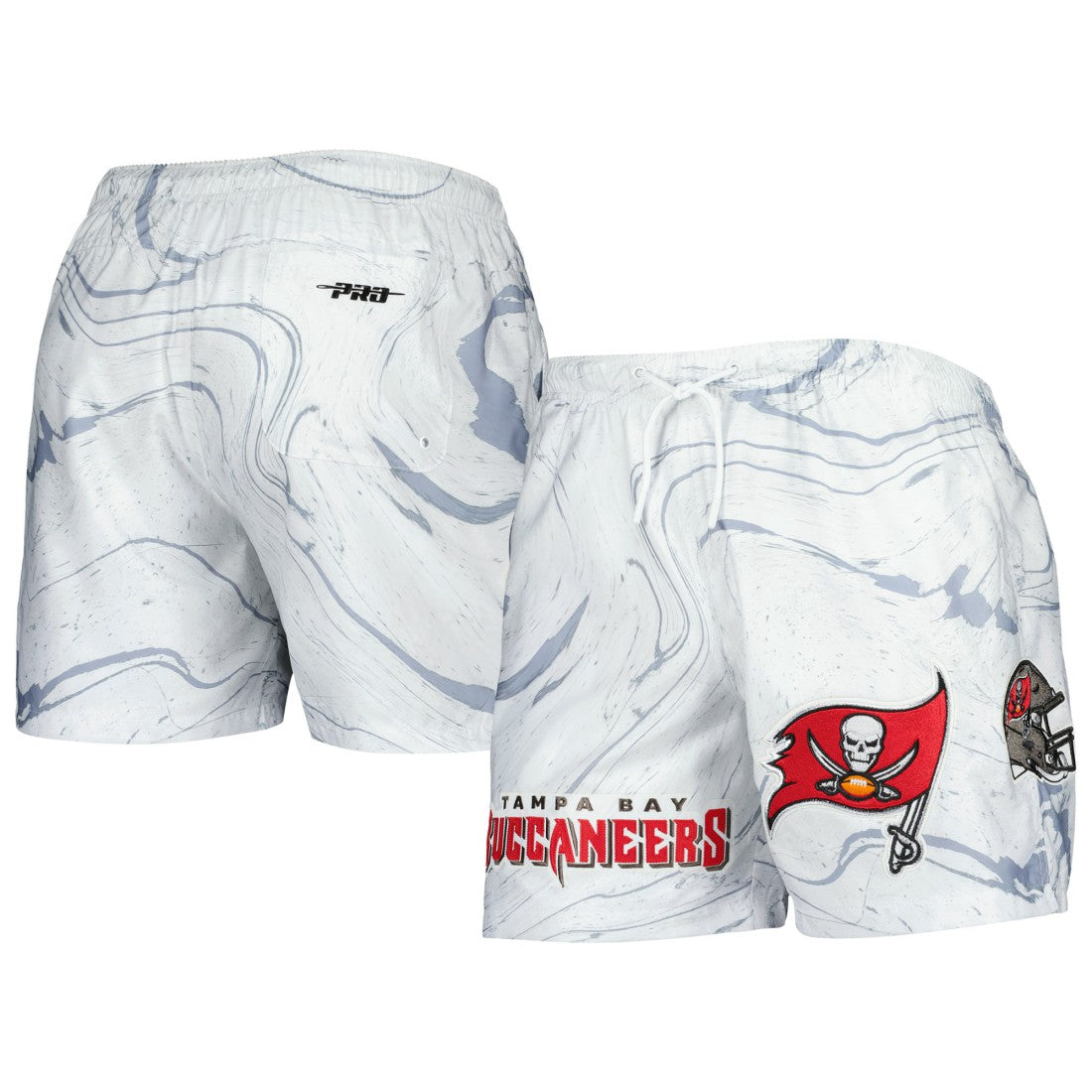 Tampa Bay Buccaneers Pro Standard Allover Marble Print Shorts - White Shorts