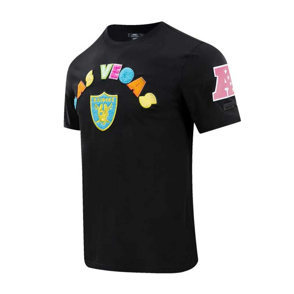 Las Vegas Raiders Pro Standard Neon Graphic T-Shirt - Black T-shirts
