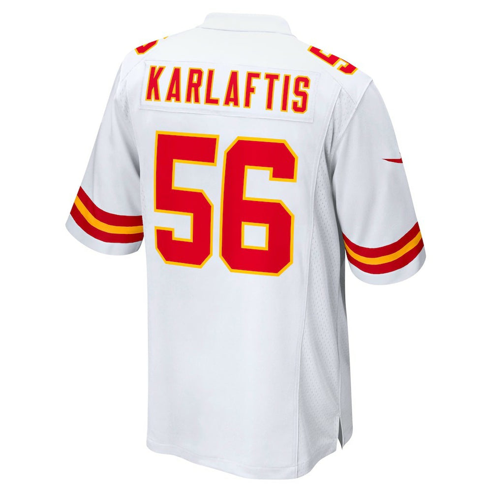 George Karlaftis Kansas City Chiefs Away Game Player Jersey - White Jerseys