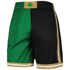 Boston Celtics Hardwood Classics 2007 Split Swingman Shorts Kelly Green/Black - Mitchell & Ness