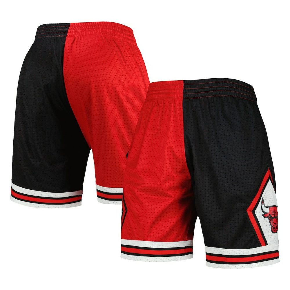 Chicago Bulls Hardwood Classics 1997 Split Swingman Shorts Black/Red - Mitchell & Ness