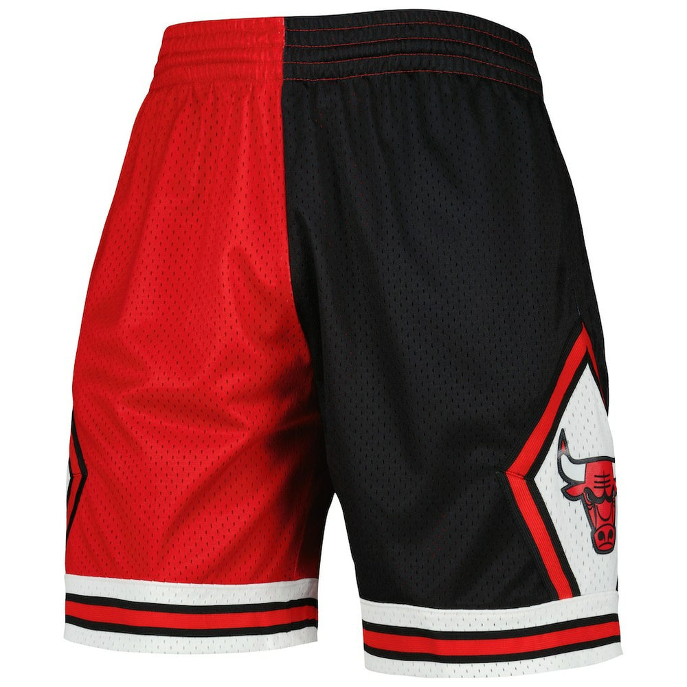 Chicago Bulls Hardwood Classics 1997 Split Swingman Shorts Black/Red - Mitchell & Ness