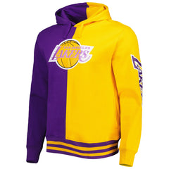Los Angeles Lakers Hardwood Classics Split Pullover Hoodie Purple/Gold - Mitchell & Ness