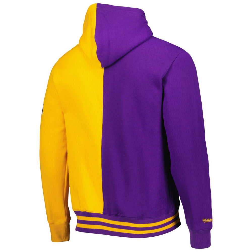 Los Angeles Lakers Hardwood Classics Split Pullover Hoodie Purple/Gold - Mitchell & Ness