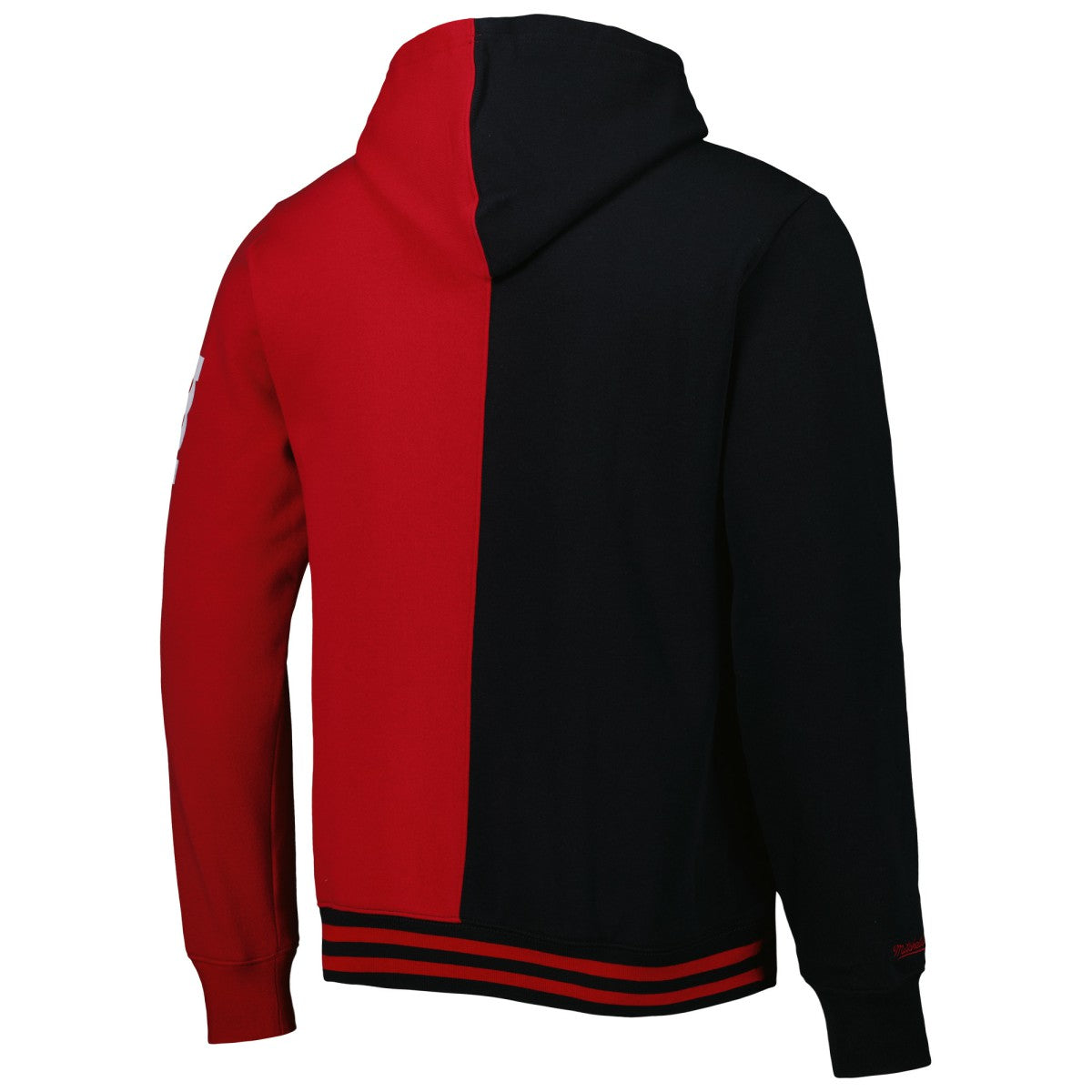 Miami Heat Hardwood Classics Split Pullover Hoodie Black/Red - Mitchell & Ness