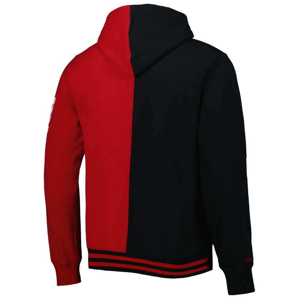 Miami Heat Hardwood Classics Split Pullover Hoodie Black/Red - Mitchell & Ness