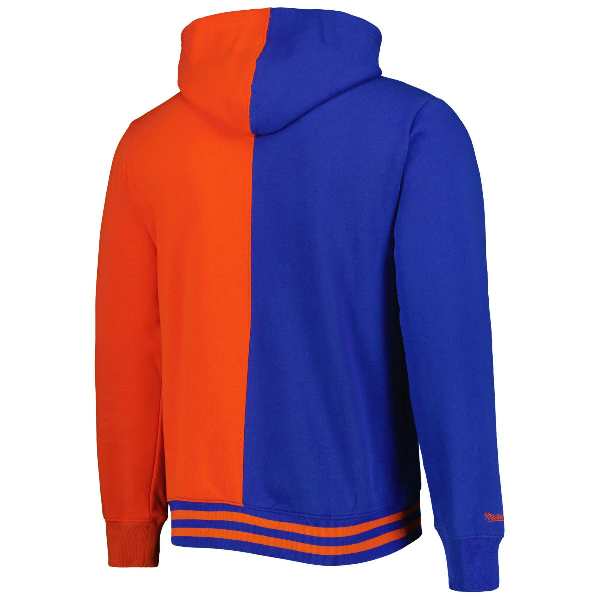 New York Knicks Hardwood Classics Split Pullover Hoodie Blue/Orange - Mitchell & Ness