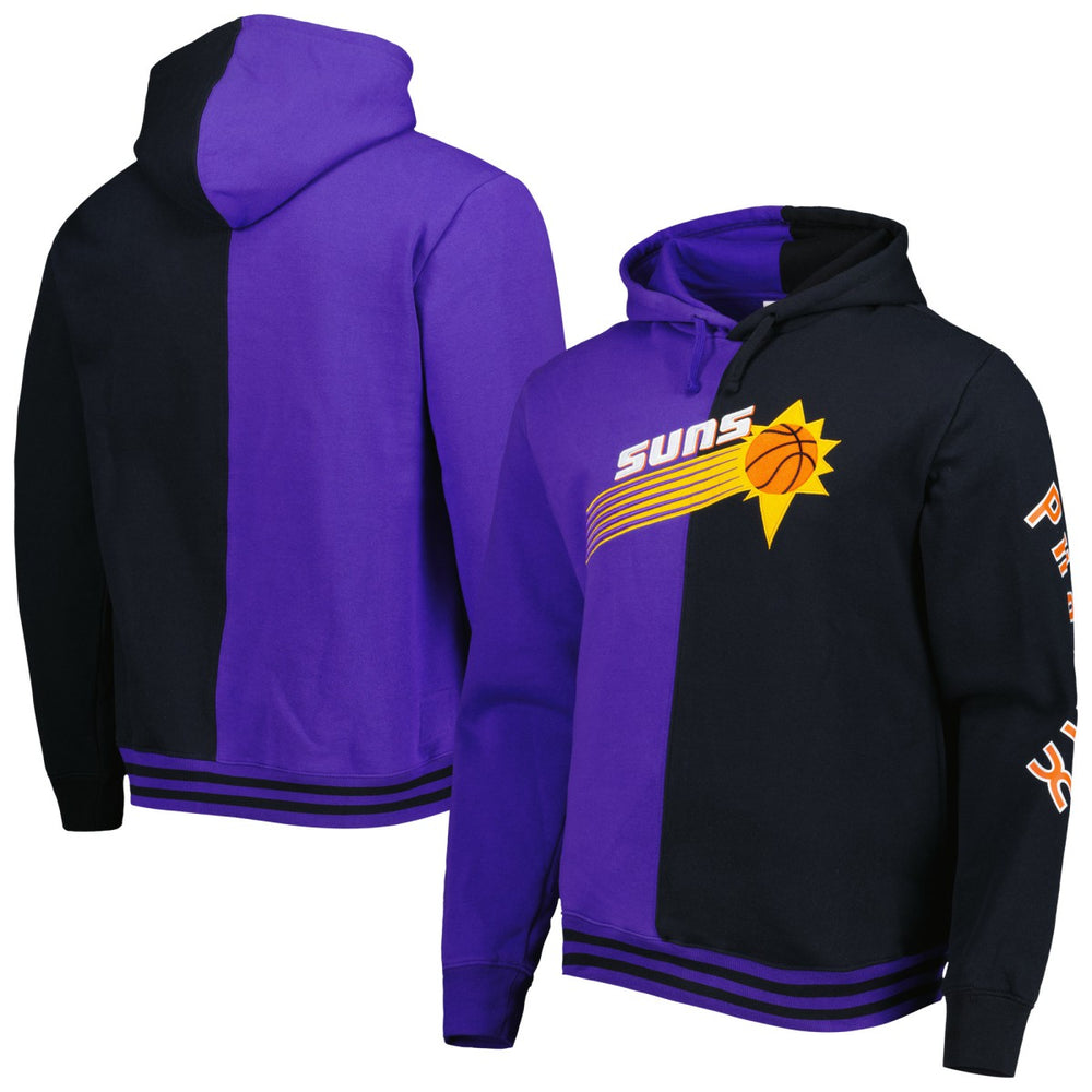 Phoenix Suns Hardwood Classics Split Pullover Hoodie Purple/Black - Mitchell & Ness