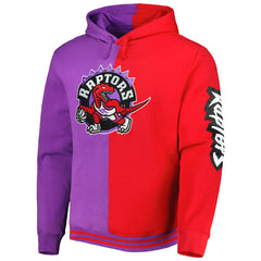 Toronto Raptors Hardwood Classics Split Pullover Hoodie Purple/Red - Mitchell & Ness outlet