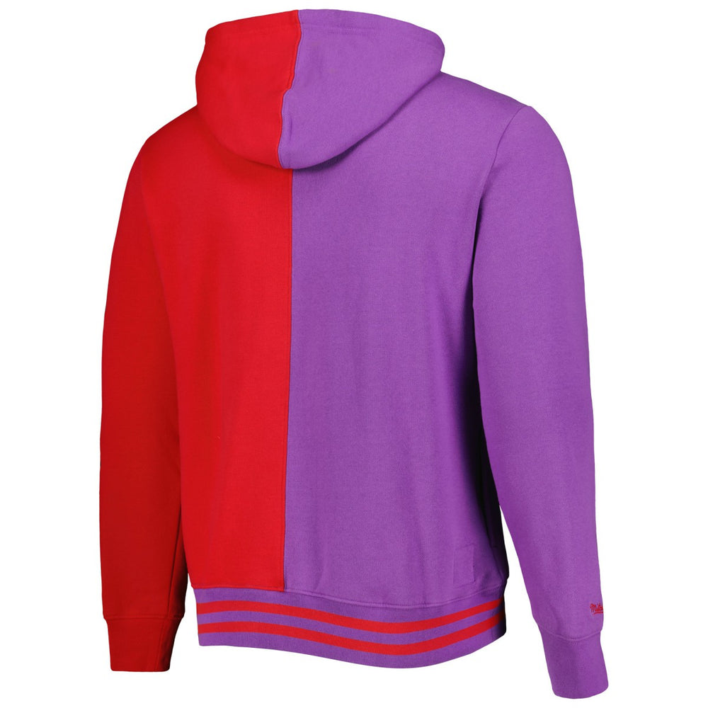 Toronto Raptors Hardwood Classics Split Pullover Hoodie Purple/Red - Mitchell & Ness outlet