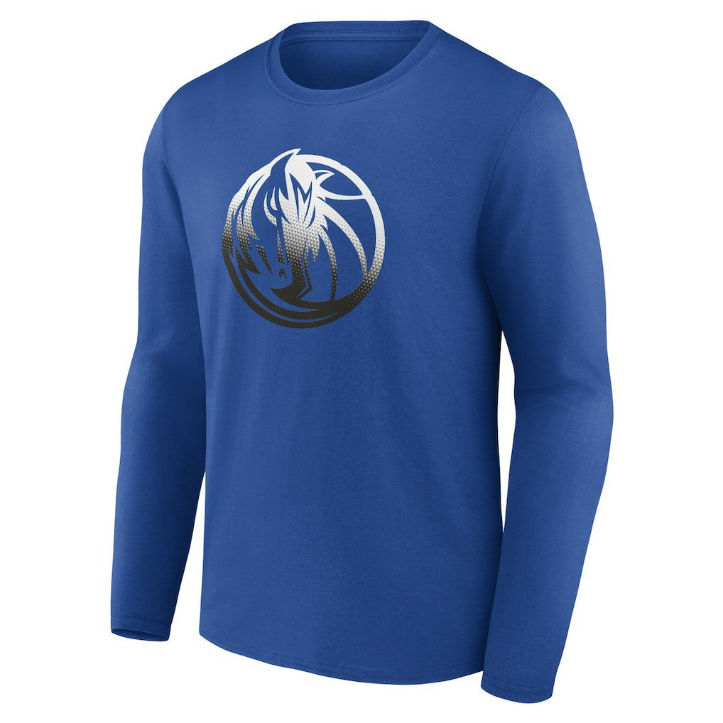 Dallas Mavericks Gradient Logo Long Sleeve T-Shirt Blue outlet
