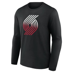 Portland Trail Blazers Gradient Logo Long Sleeve T-Shirt Black outlet