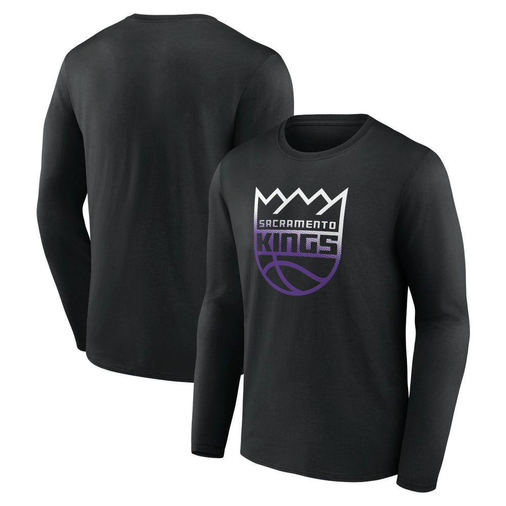 Sacramento Kings Gradient Logo Long Sleeve T-Shirt Black outlet