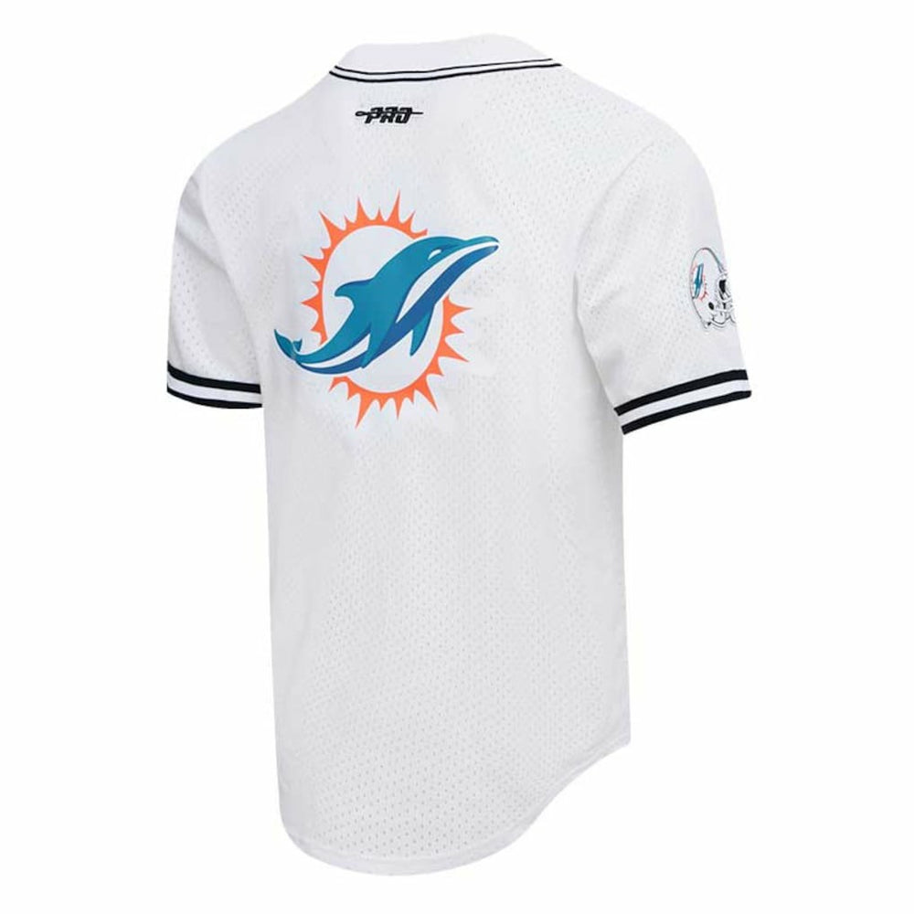 Tyreek Hill Miami Dolphins Pro Standard Mesh Baseball Button-Up T-Shirt - White T-shirts
