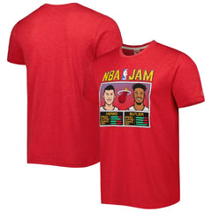 Tyler Herro & Jimmy Butler Miami Heat Homage NBA Jam Tri-Blend T-Shirt Red outlet