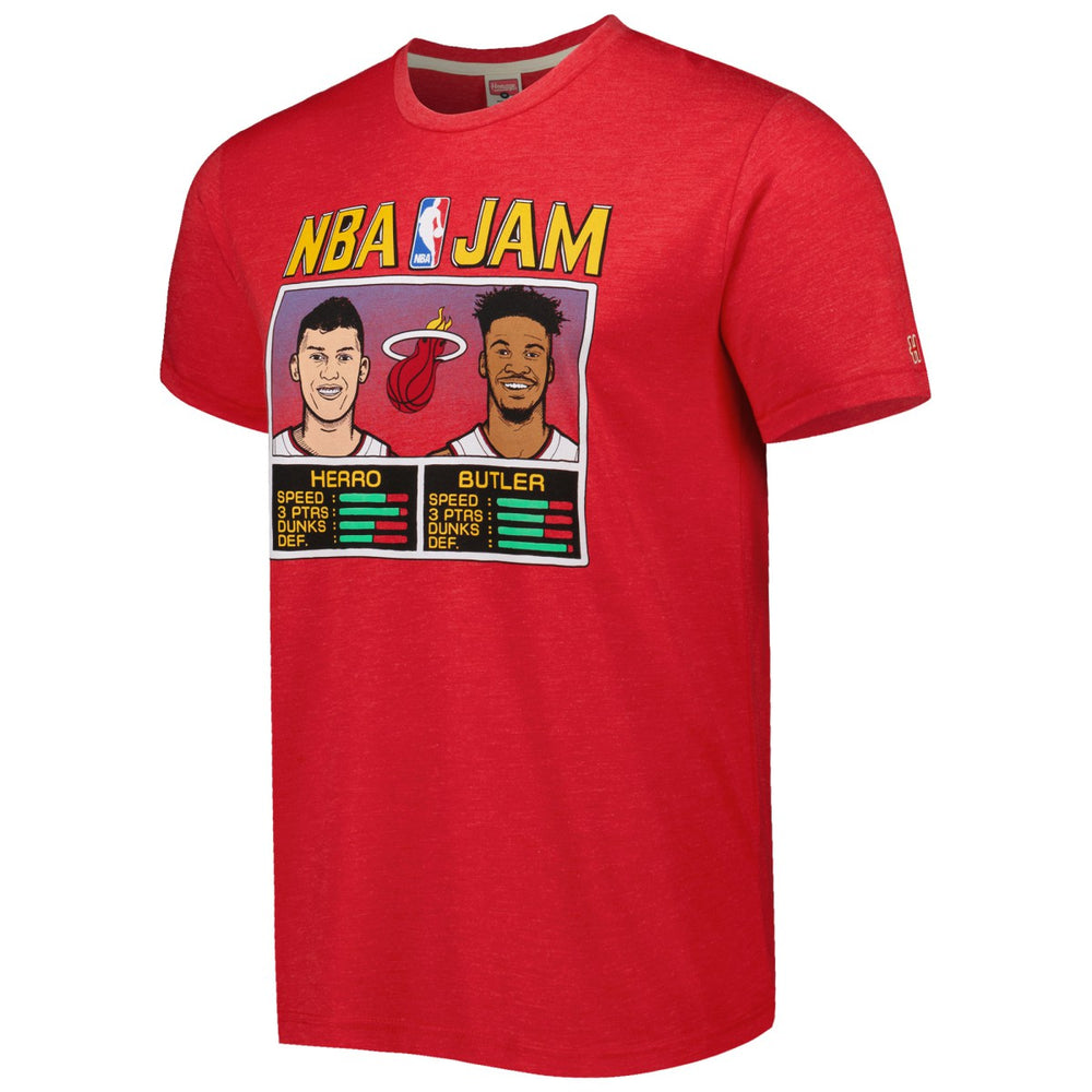 Tyler Herro & Jimmy Butler Miami Heat Homage NBA Jam Tri-Blend T-Shirt Red outlet
